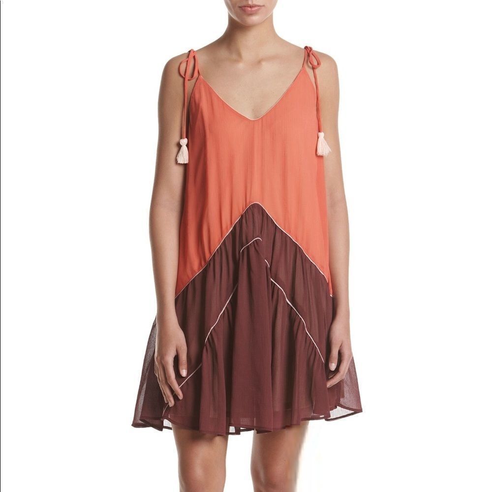 Bnwt living doll colorblock swing dress